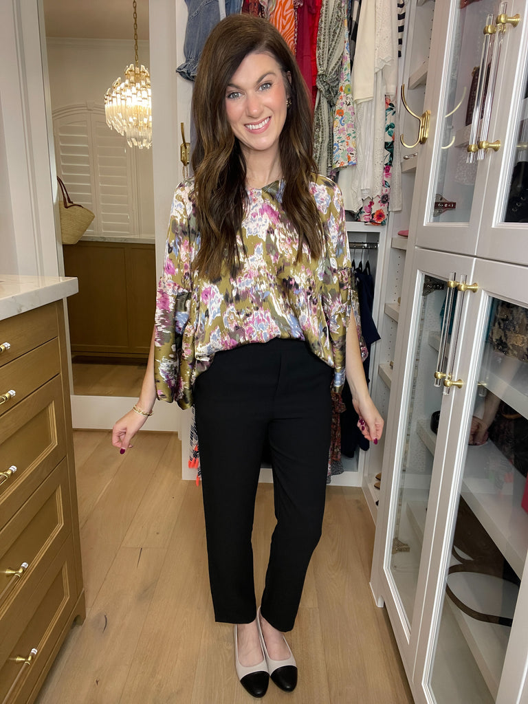 Corner Office Ponte Pants in Black