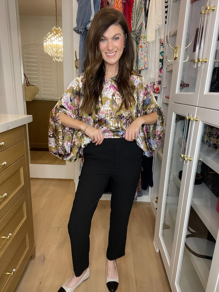 Corner Office Ponte Pants in Black