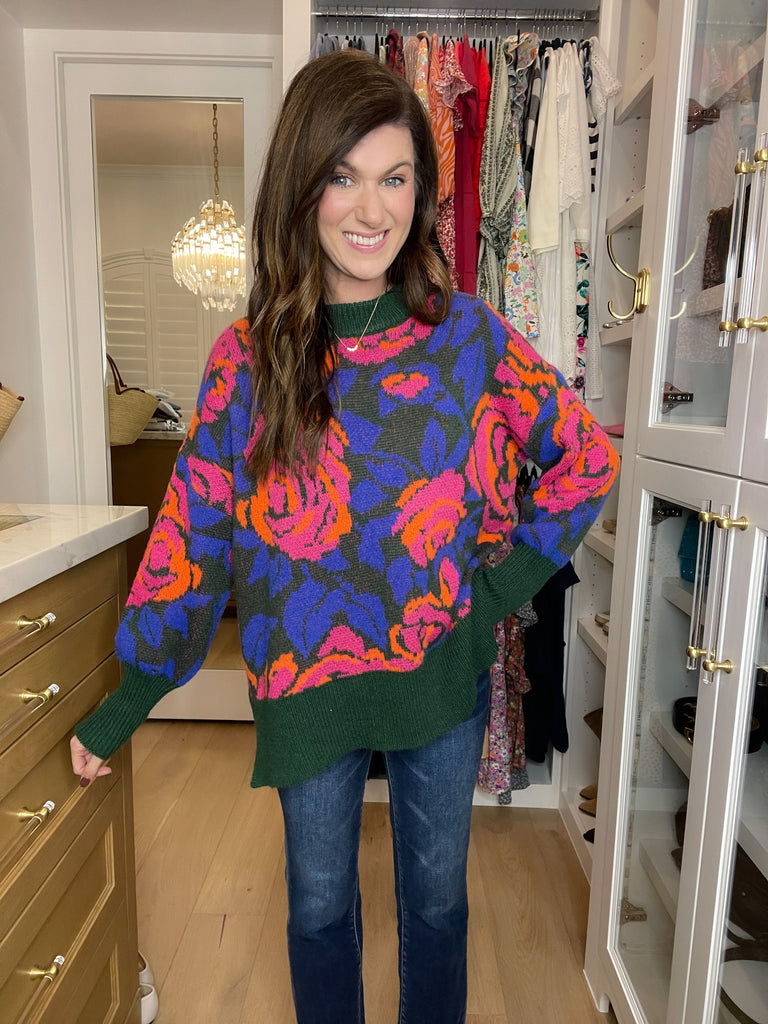 Rustic Rose Sweater