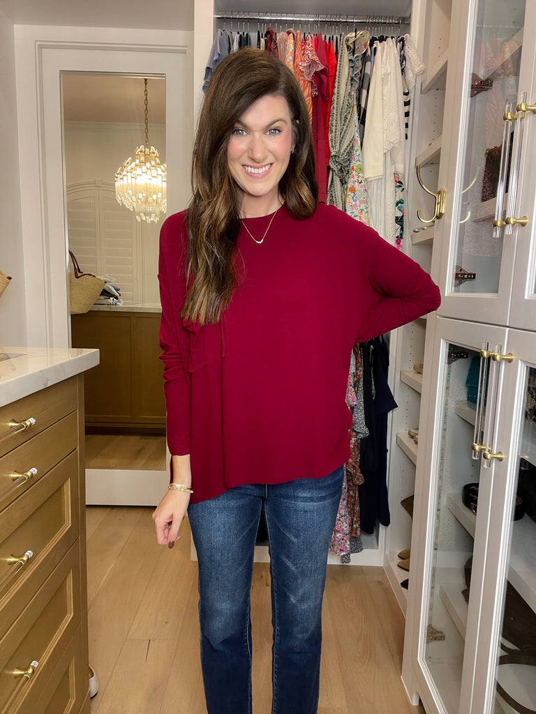 *BELLES & DOORBUSTER* Fall Chill Ribbed Long Sleeve Tops in Multiple Colors *Final Sale*