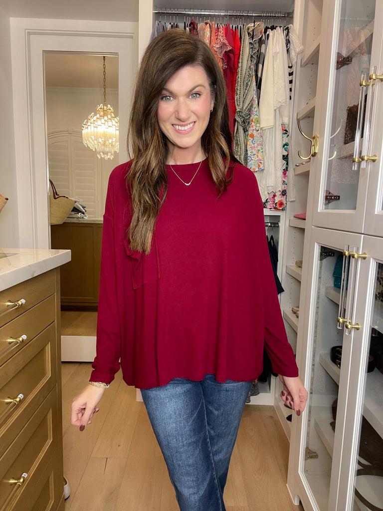 *BELLES & DOORBUSTER* Fall Chill Ribbed Long Sleeve Tops in Multiple Colors *Final Sale*