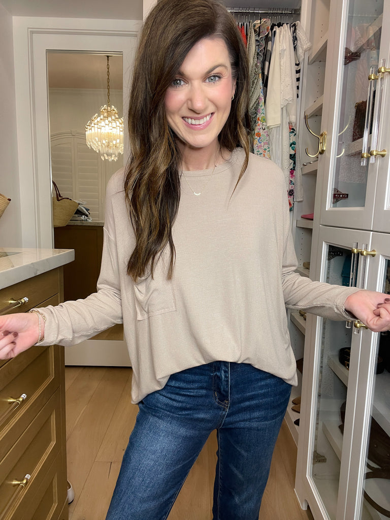 *BELLES & DOORBUSTER* Fall Chill Ribbed Long Sleeve Tops in Multiple Colors *Final Sale*