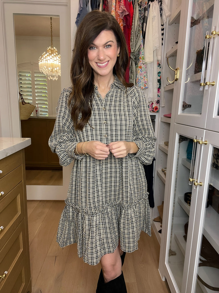 Dream a Little Dream Plaid Dress