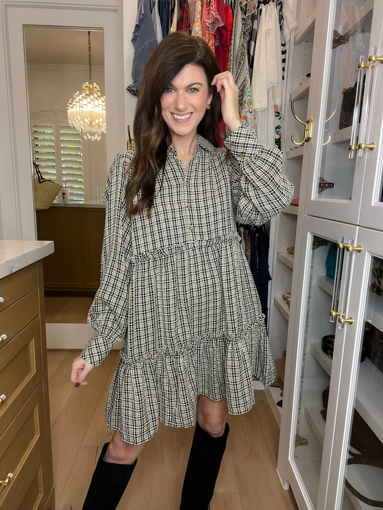 Dream a Little Dream Plaid Dress