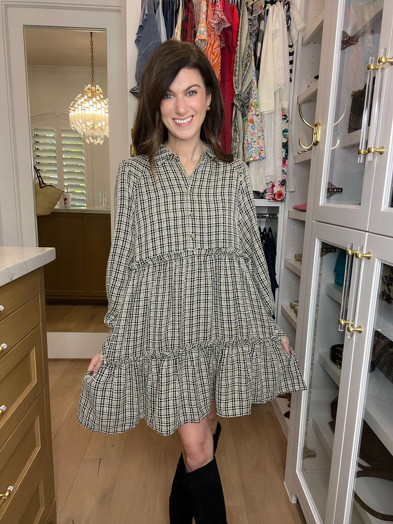 Dream a Little Dream Plaid Dress