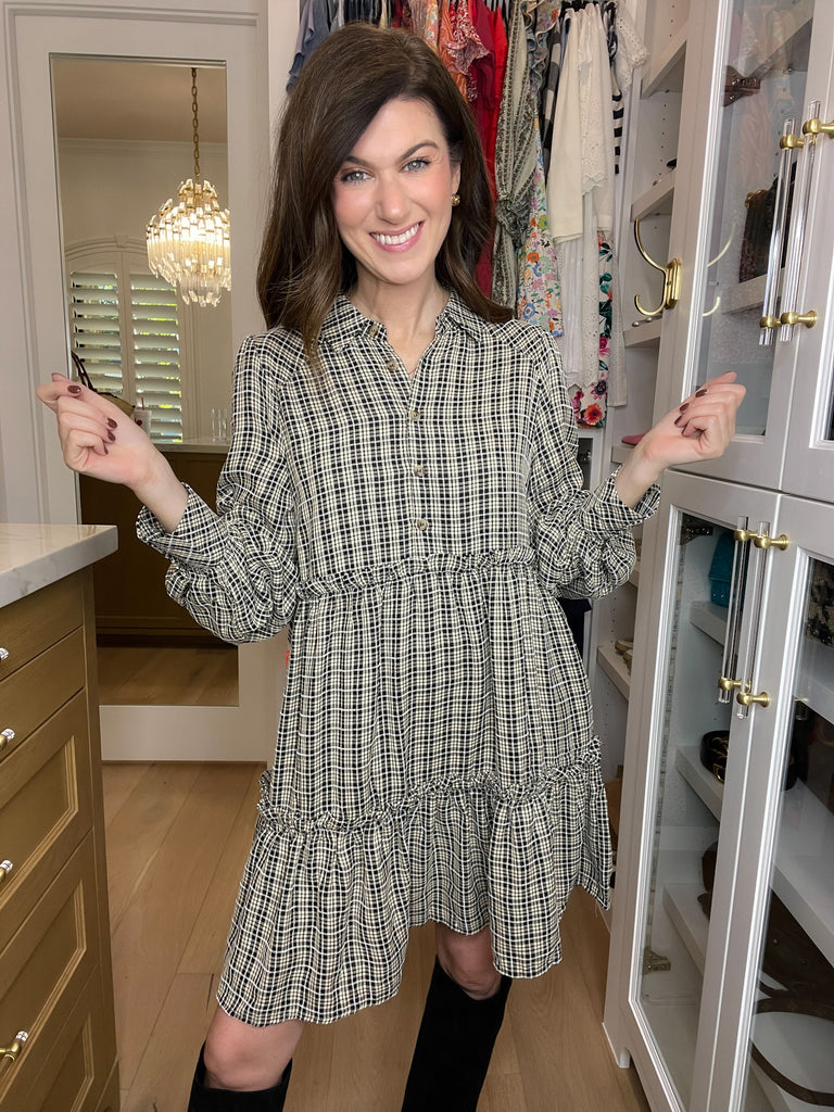 Dream a Little Dream Plaid Dress