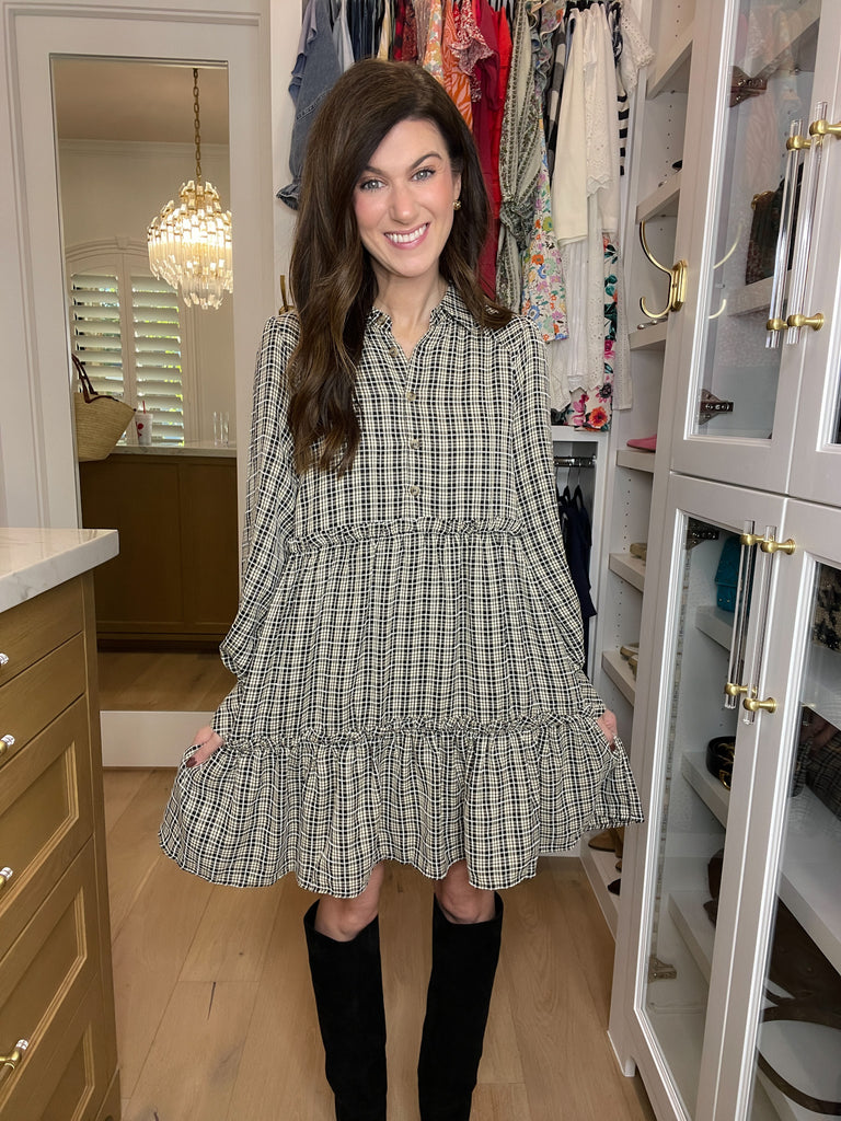 Dream a Little Dream Plaid Dress