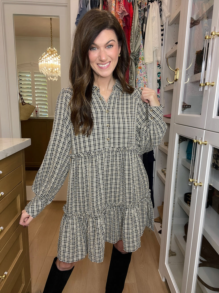 Dream a Little Dream Plaid Dress