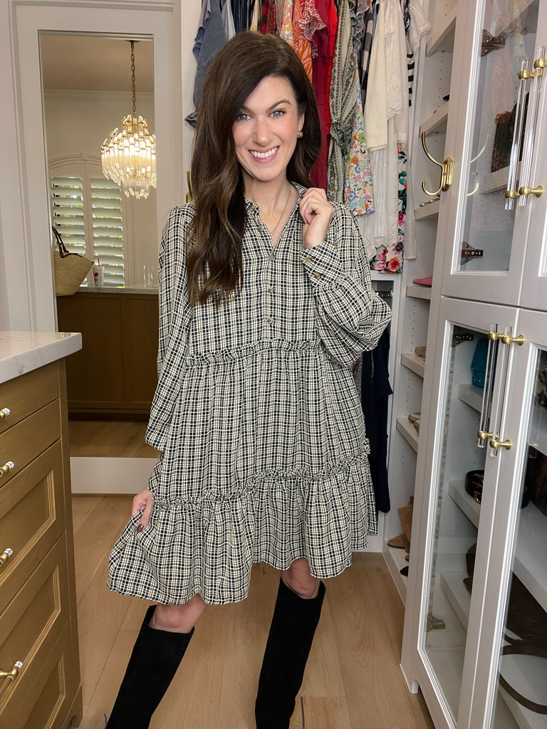 Dream a Little Dream Plaid Dress