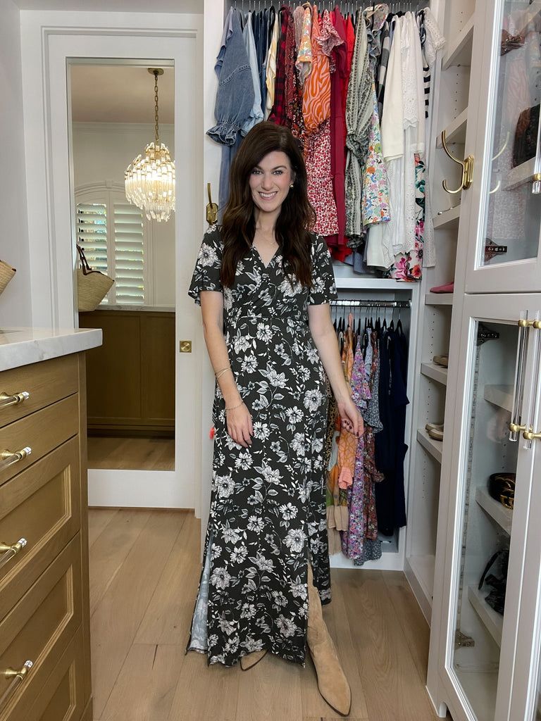 *BELLES & DOORBUSTER* Autumn Glow Dress in Charcoal *Final Sale*