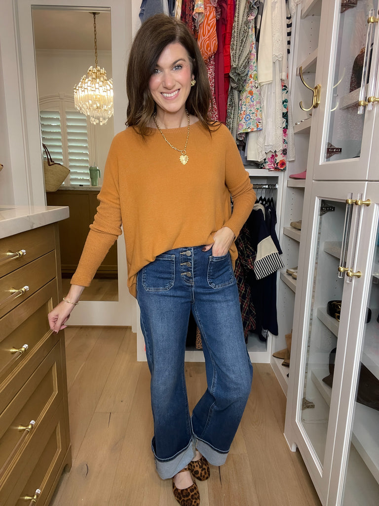 *BELLES & DOORBUSTER* Cabin Cuddle Brushed Tunic in Camel *Final Sale*