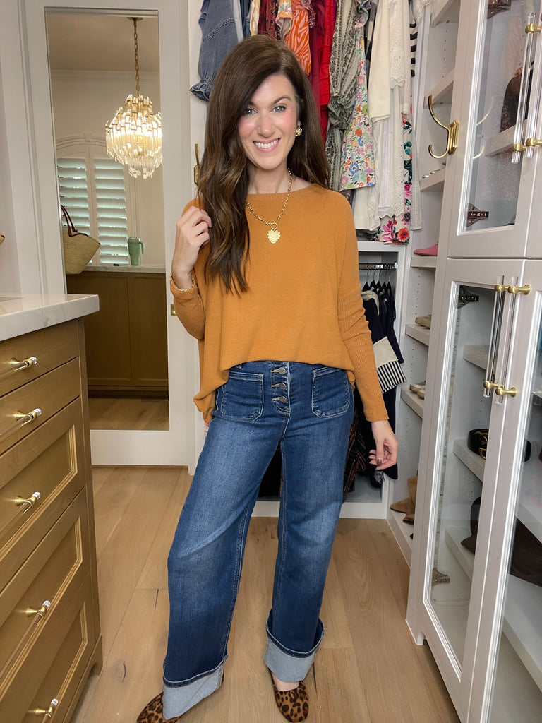 *BELLES & DOORBUSTER* Cabin Cuddle Brushed Tunic in Camel *Final Sale*