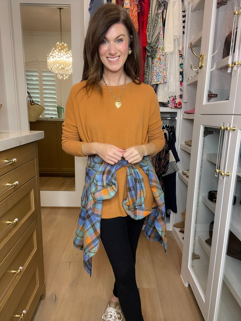 *BELLES & DOORBUSTER* Cabin Cuddle Brushed Tunic in Camel *Final Sale*