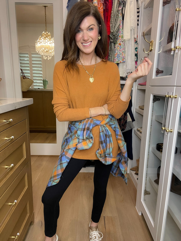 *BELLES & DOORBUSTER* Cabin Cuddle Brushed Tunic in Camel *Final Sale*