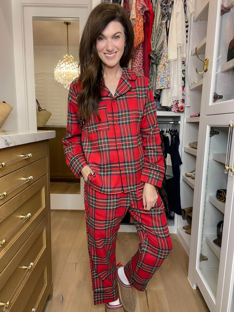 Hallmark Holidays Pajama Set in Red Plaid