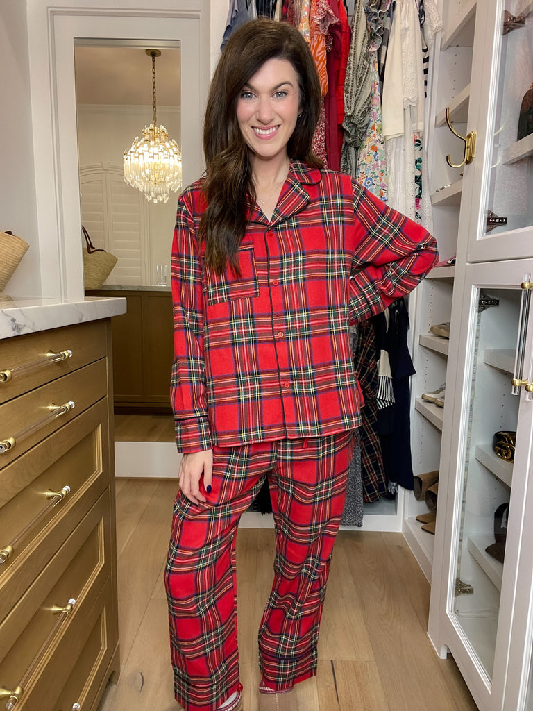 Hallmark Holidays Pajama Set in Red Plaid