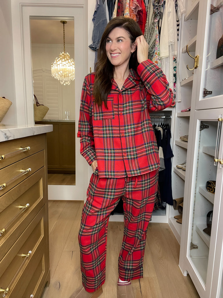 Hallmark Holidays Pajama Set in Red Plaid