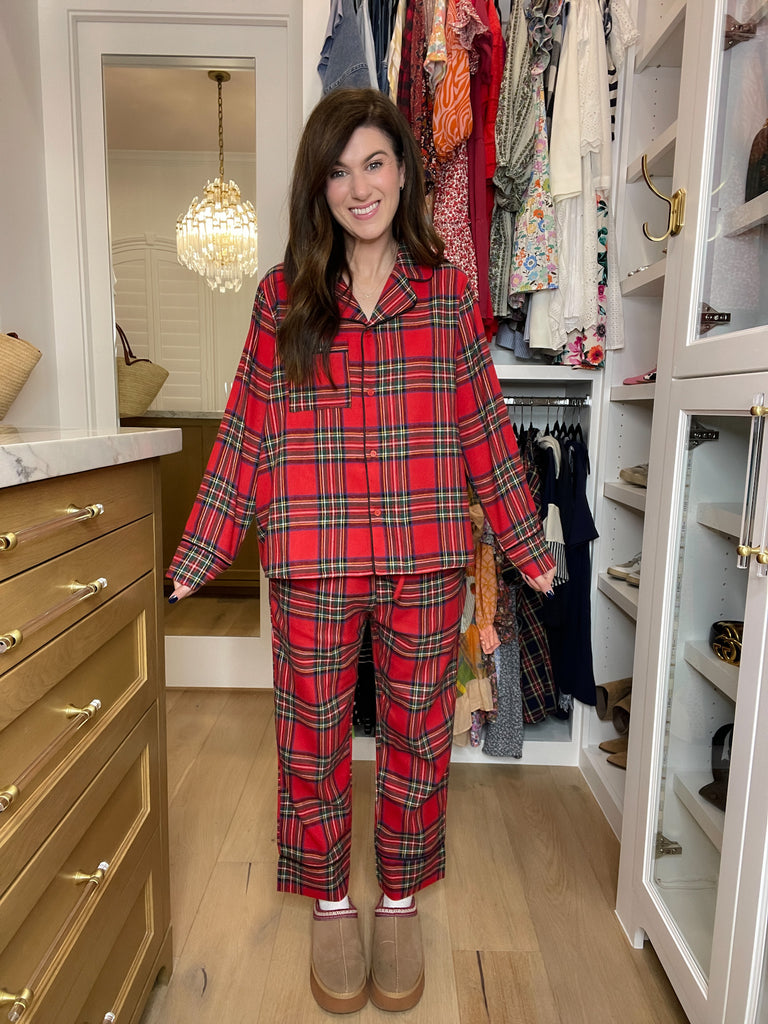 Hallmark Holidays Pajama Set in Red Plaid