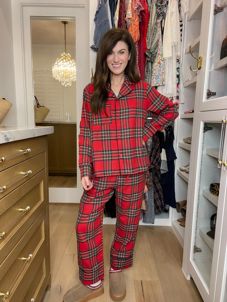 Hallmark Holidays Pajama Set in Red Plaid