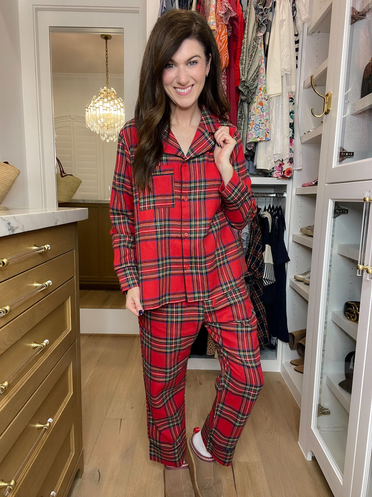 Hallmark Holidays Pajama Set in Red Plaid