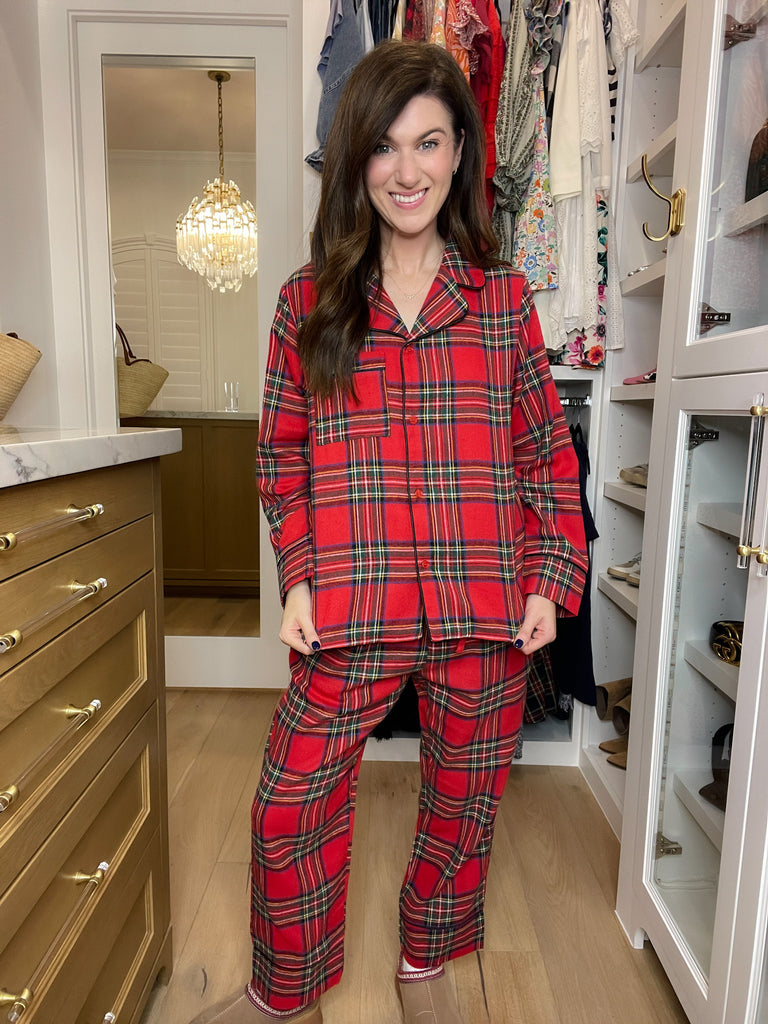 Hallmark Holidays Pajama Set in Red Plaid