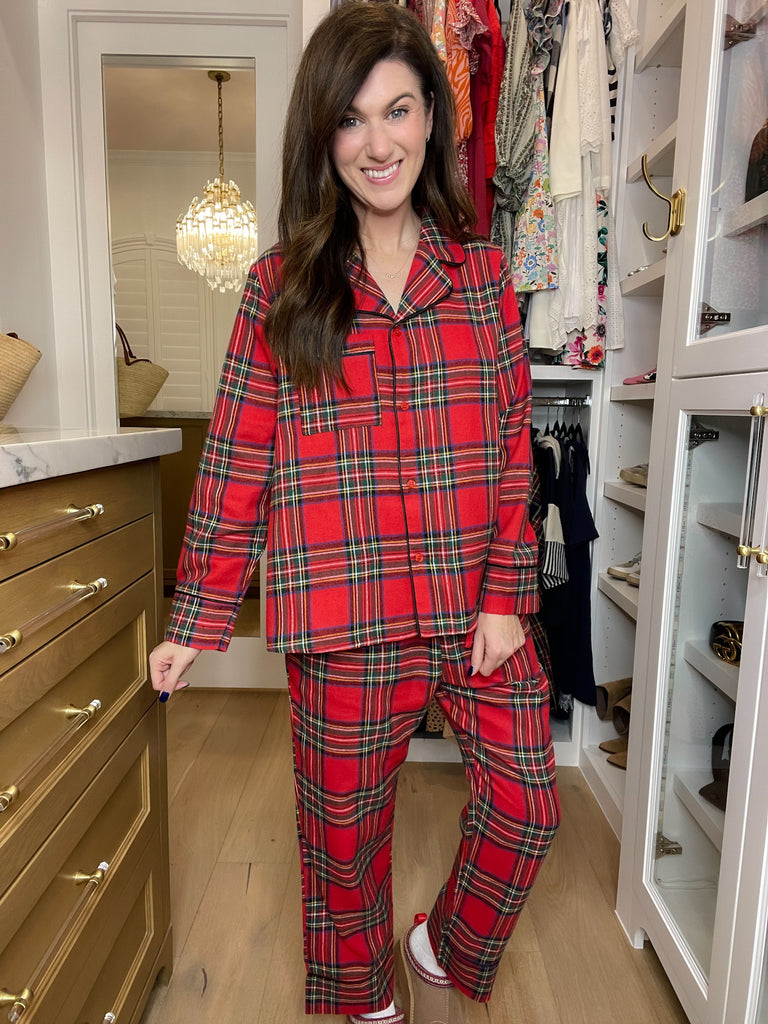 Hallmark Holidays Pajama Set in Red Plaid
