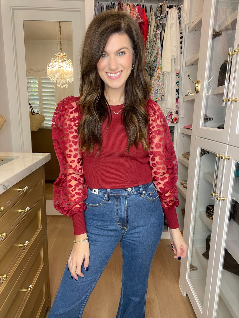 *BELLES & DOORBUSTER* Forever Wild Top in Burgundy *Final Sale*