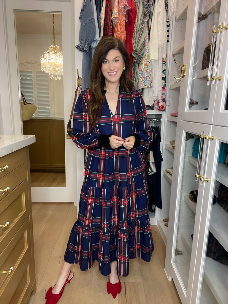 Sugarlips Sherril Long Sleeve Maxi Dress in Lakeview Plaid