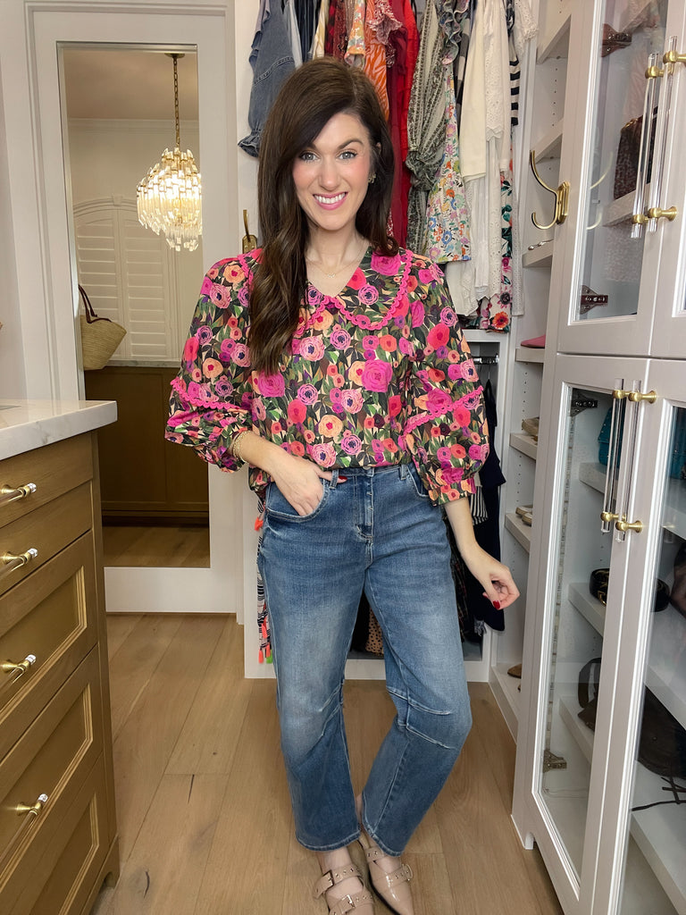 Mica Sloane High Rise Barrel Jeans