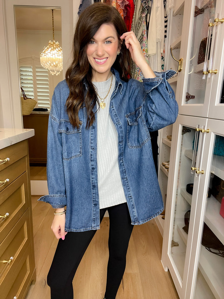 *BELLES & DOORBUSTER* Cloud Soft Ribbed Top in Pink and Gray *Final Sale*