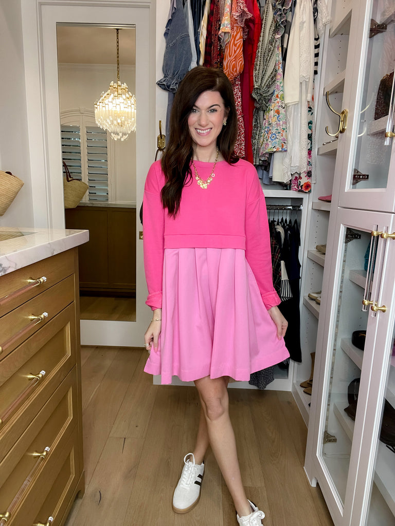 Double Take Dress in Bubblegum