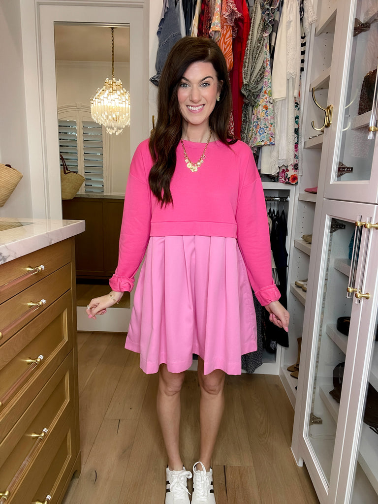 Double Take Dress in Bubblegum