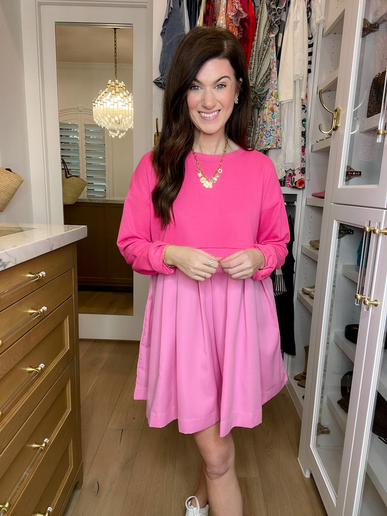 Double Take Dress in Bubblegum