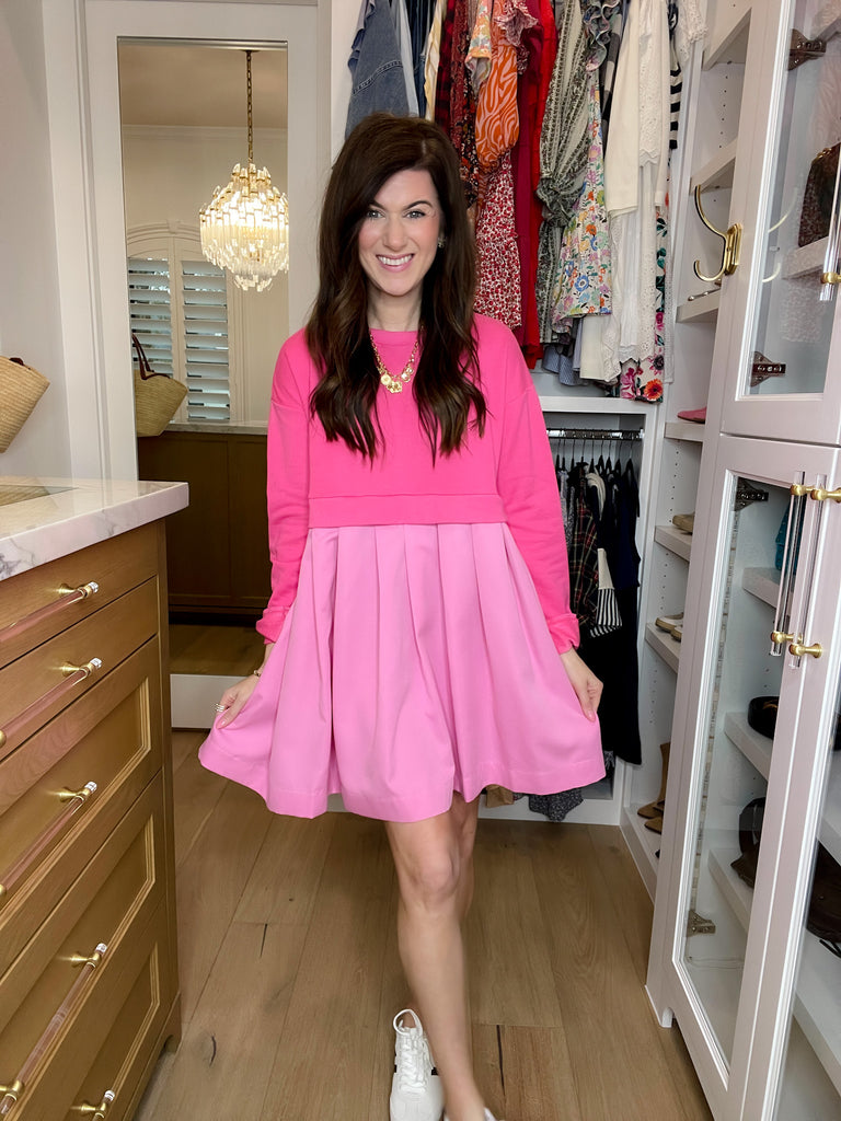 Double Take Dress in Bubblegum