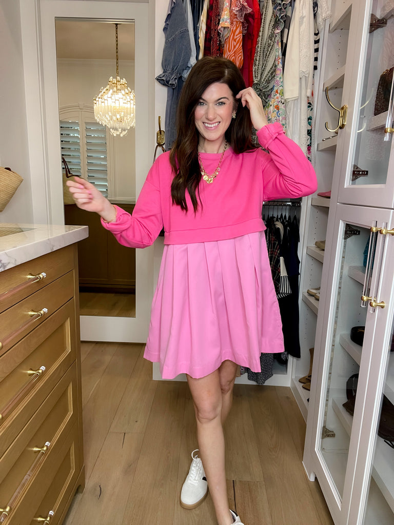 Double Take Dress in Bubblegum