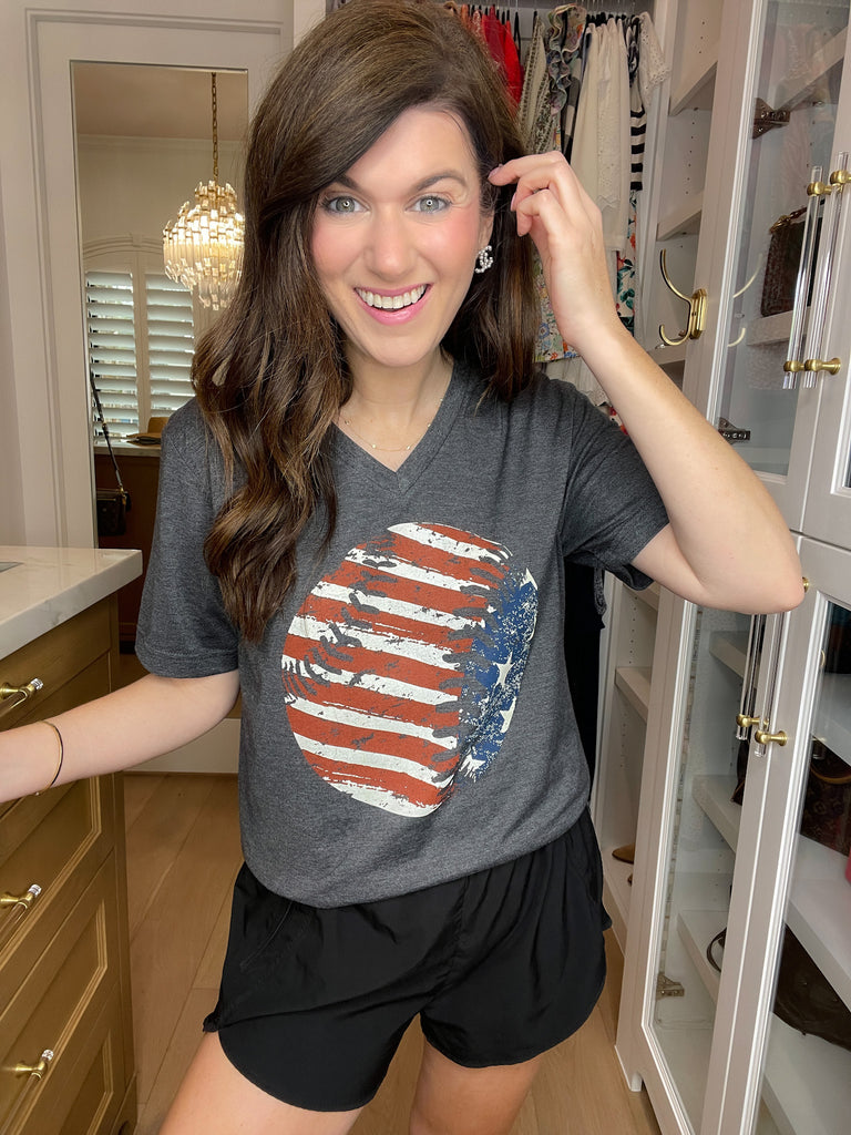 SALE! Flag Baseball Tee *Final Sale*