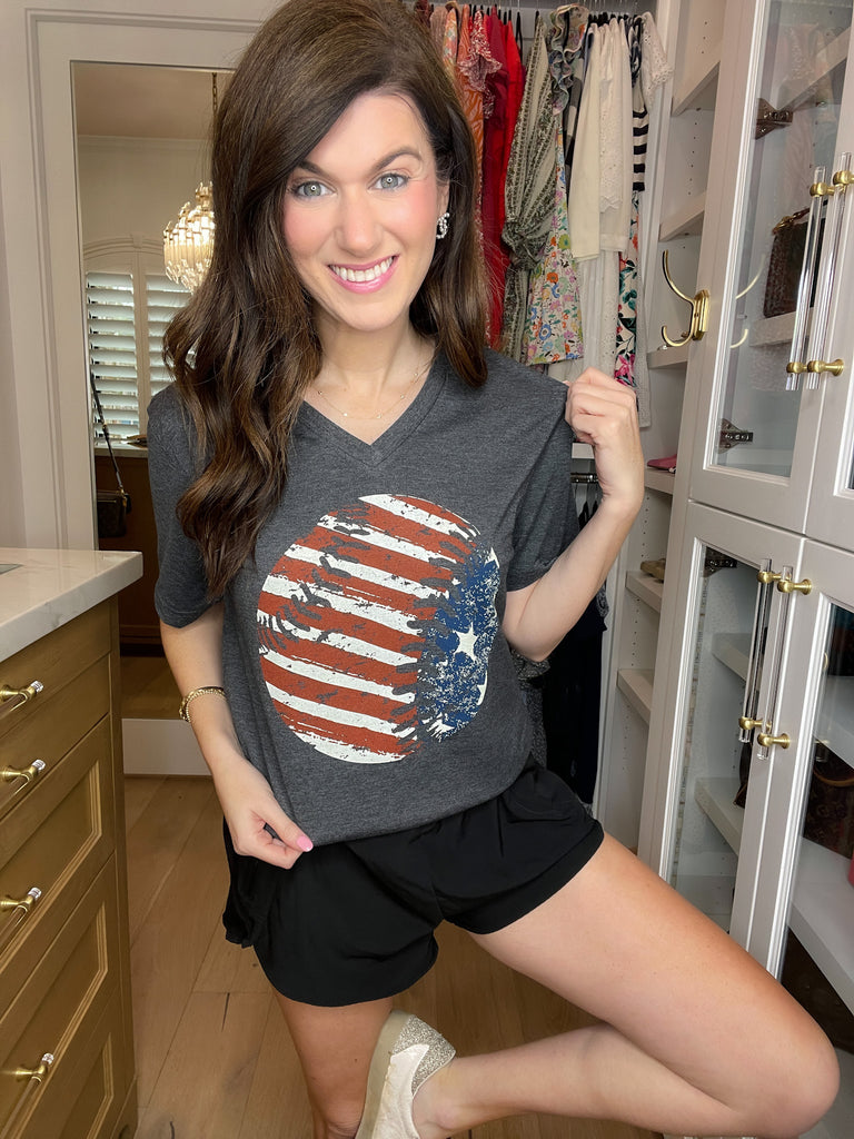 SALE! Flag Baseball Tee *Final Sale*