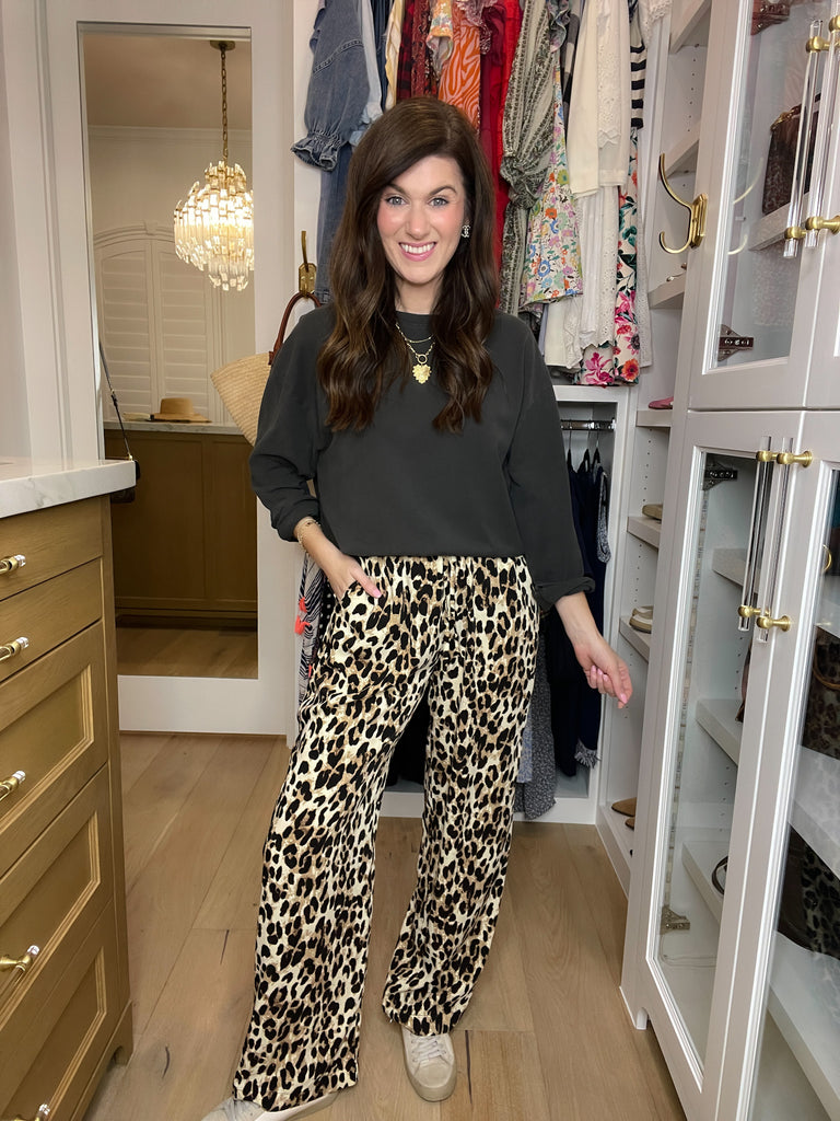 Bold Moves Wide Leg Leopard Pants