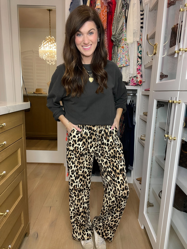 Bold Moves Wide Leg Leopard Pants