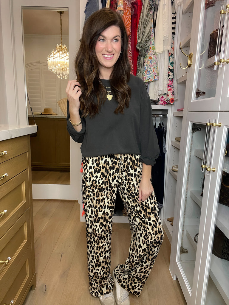 Bold Moves Wide Leg Leopard Pants