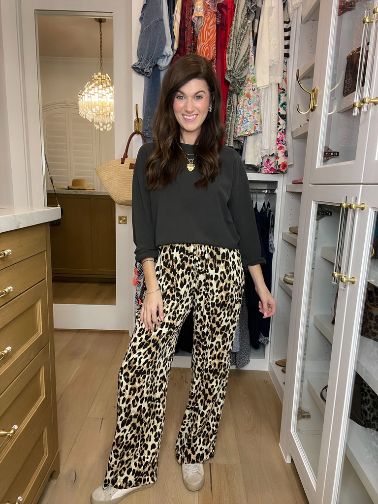 Bold Moves Wide Leg Leopard Pants