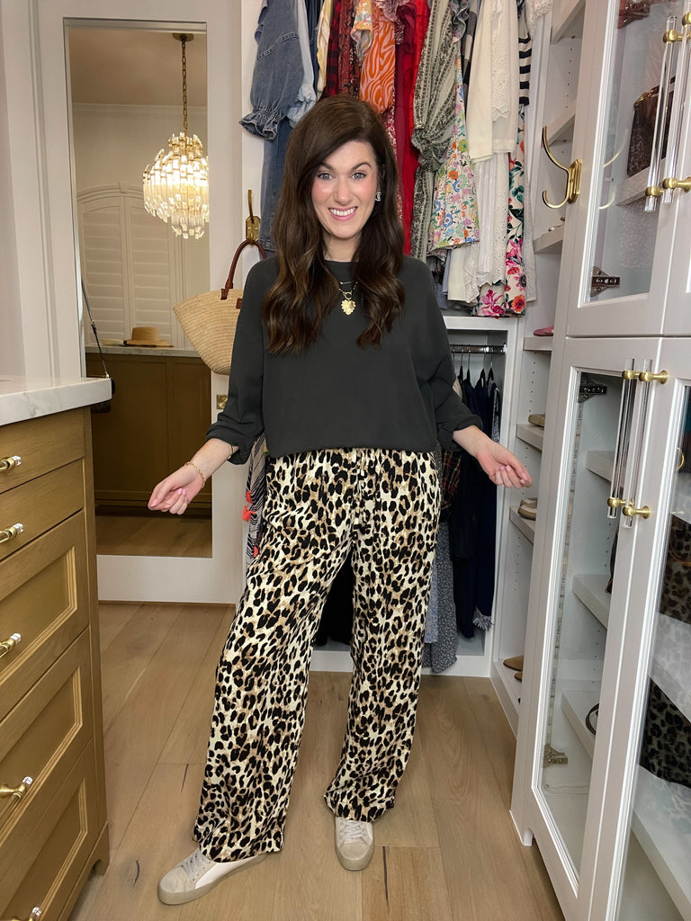 Bold Moves Wide Leg Leopard Pants