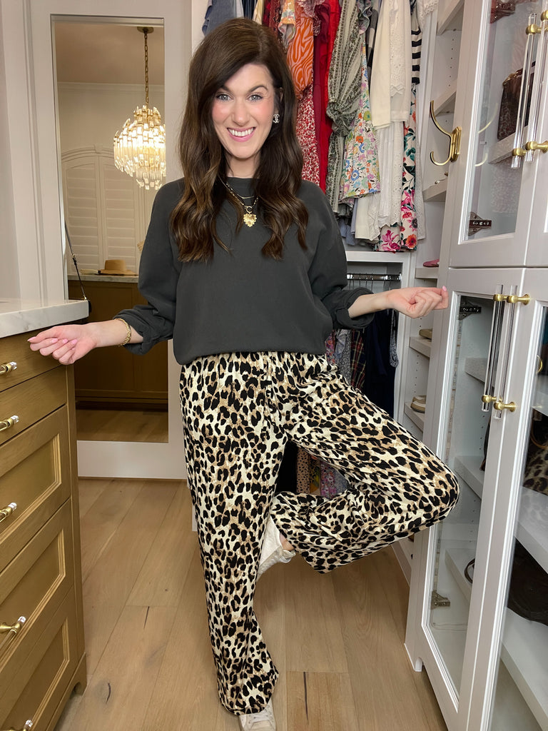 Bold Moves Wide Leg Leopard Pants