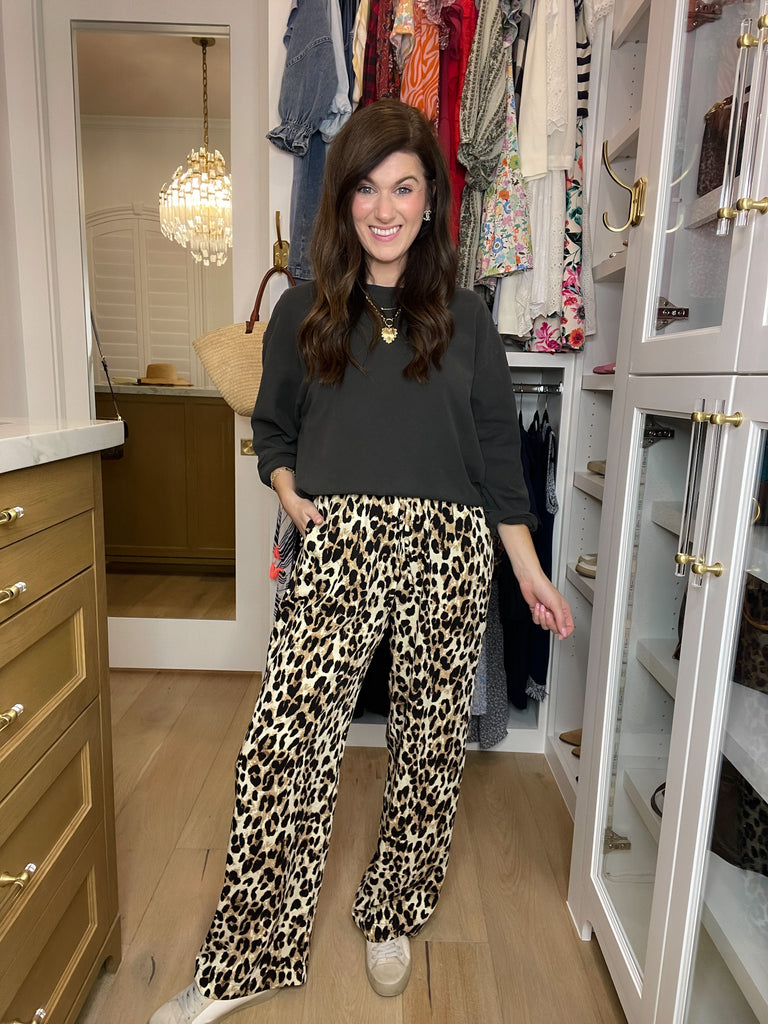 Bold Moves Wide Leg Leopard Pants