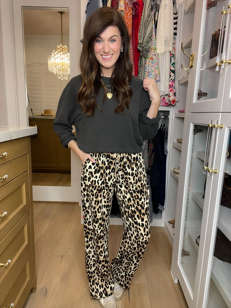 Bold Moves Wide Leg Leopard Pants