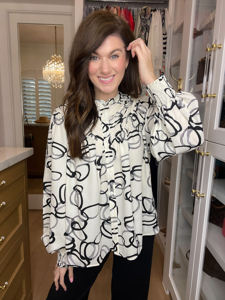 Abstract Ideas Top in White