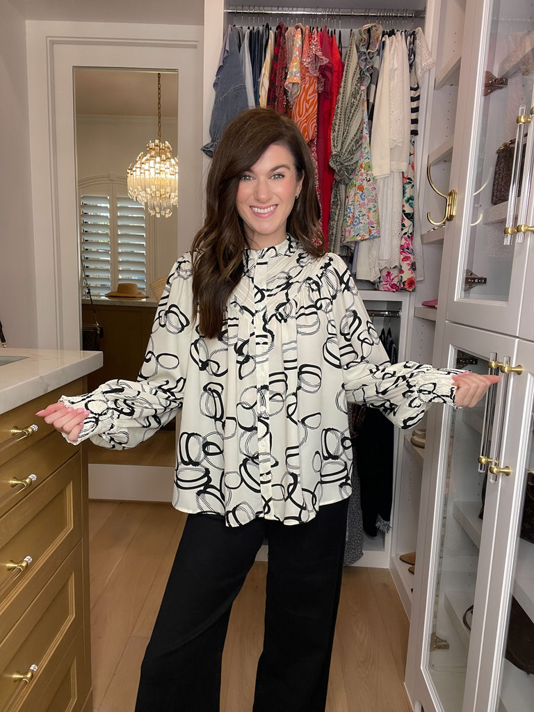 Abstract Ideas Top in White