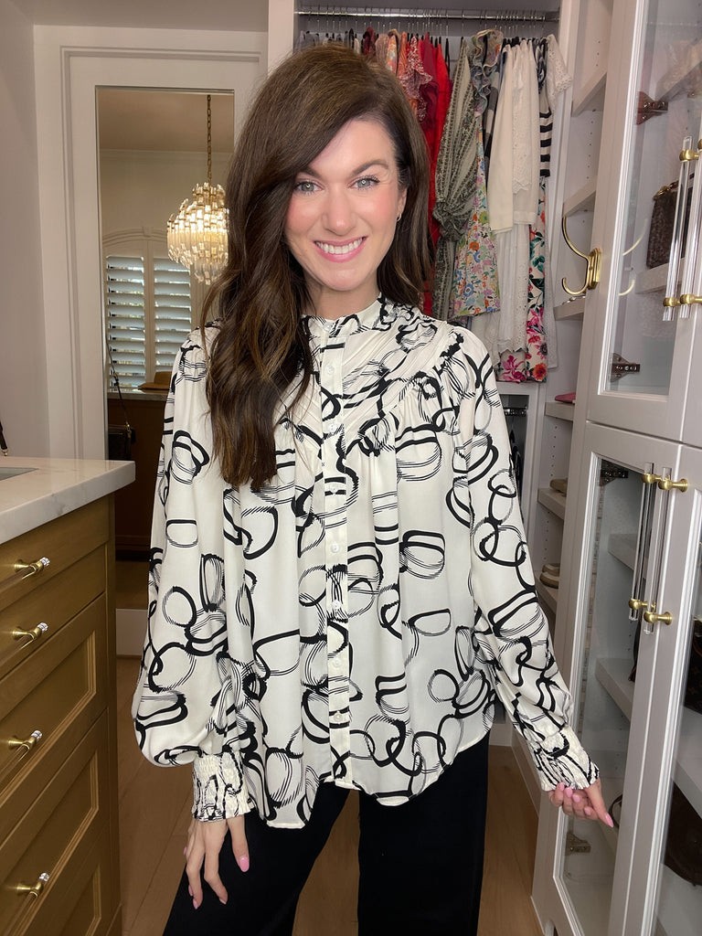 Abstract Ideas Top in White