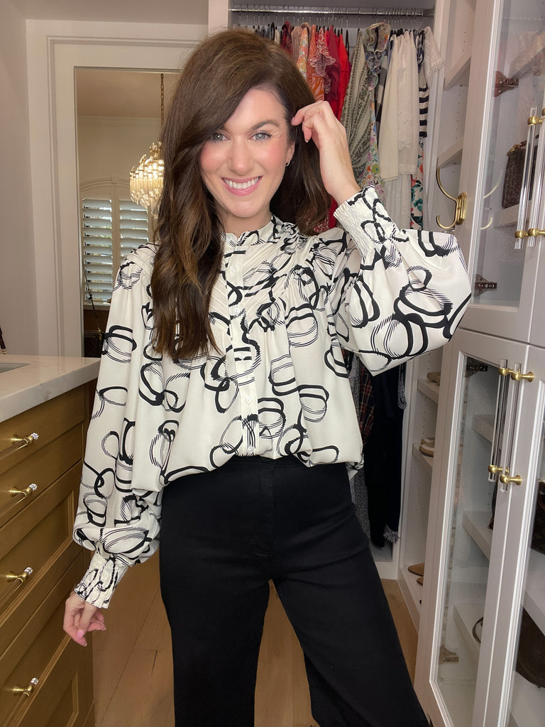 Abstract Ideas Top in White