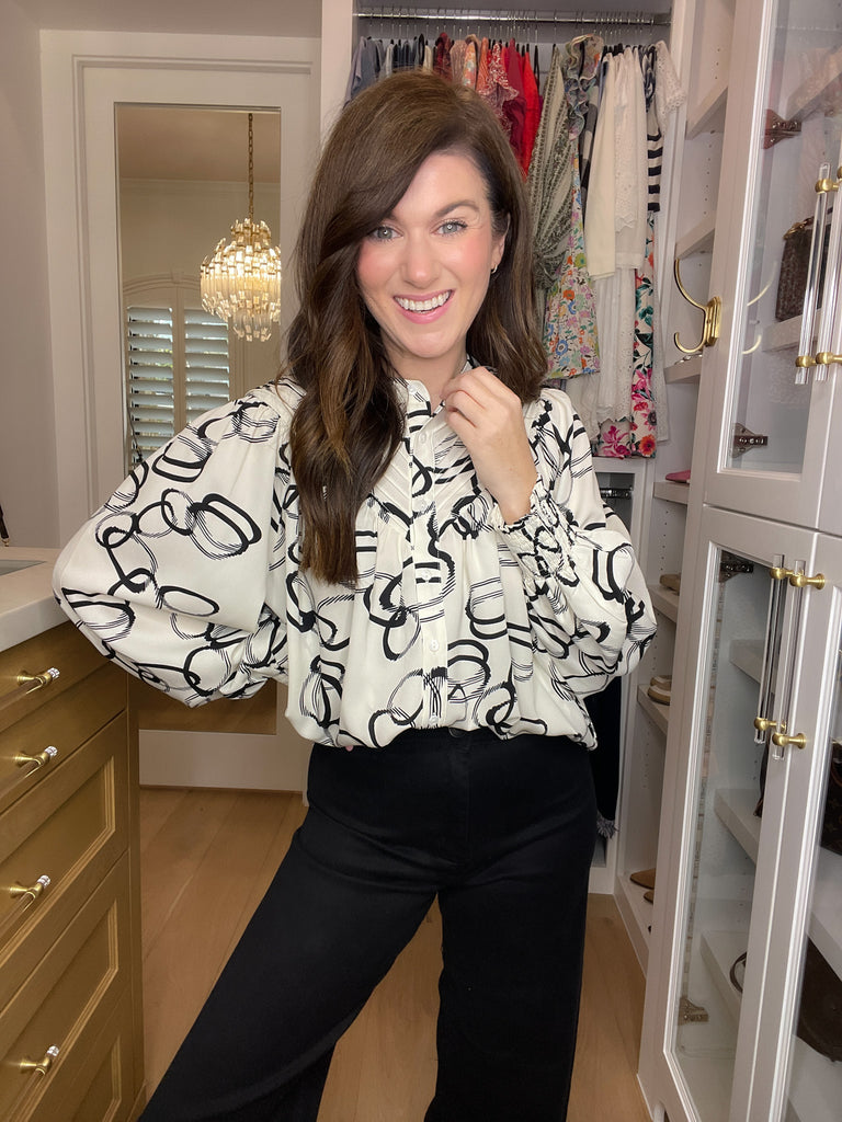 Abstract Ideas Top in White